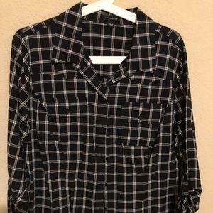 Button down plaid shirt